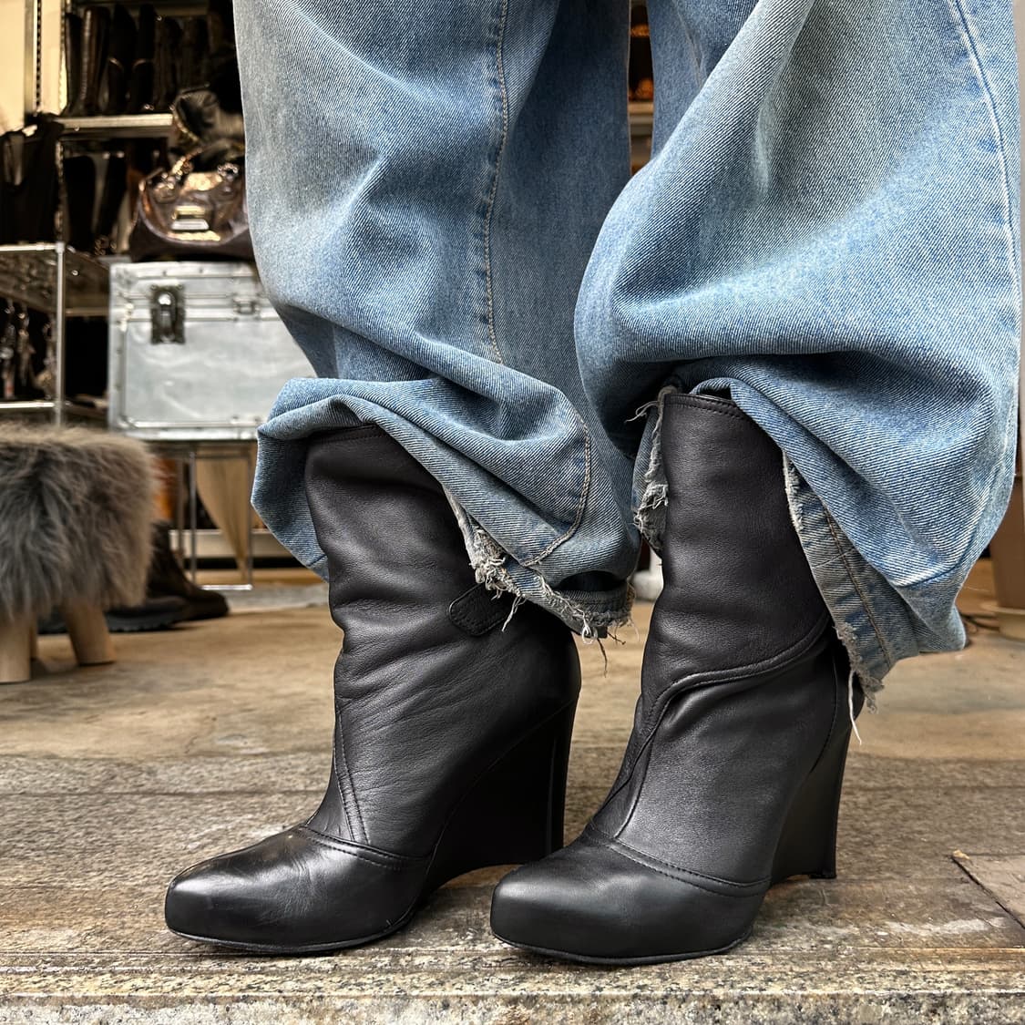 00s 폴드 오버 양가죽 웨치 부츠 상품이미지8