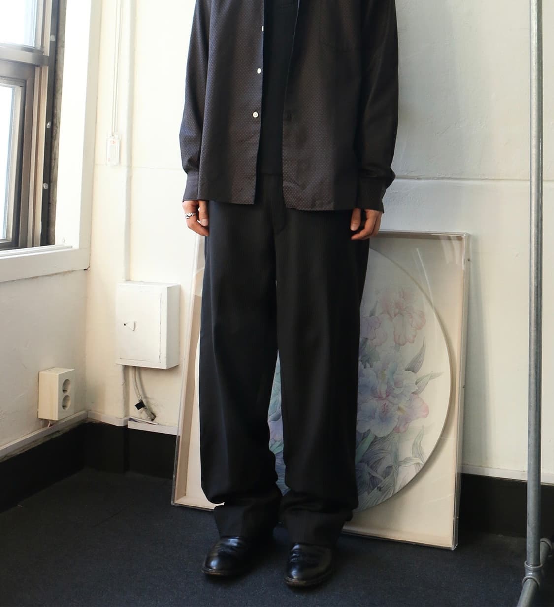 2000s 캘빈 클라인 블랙 핀스트라이프 트라우저  상품이미지1