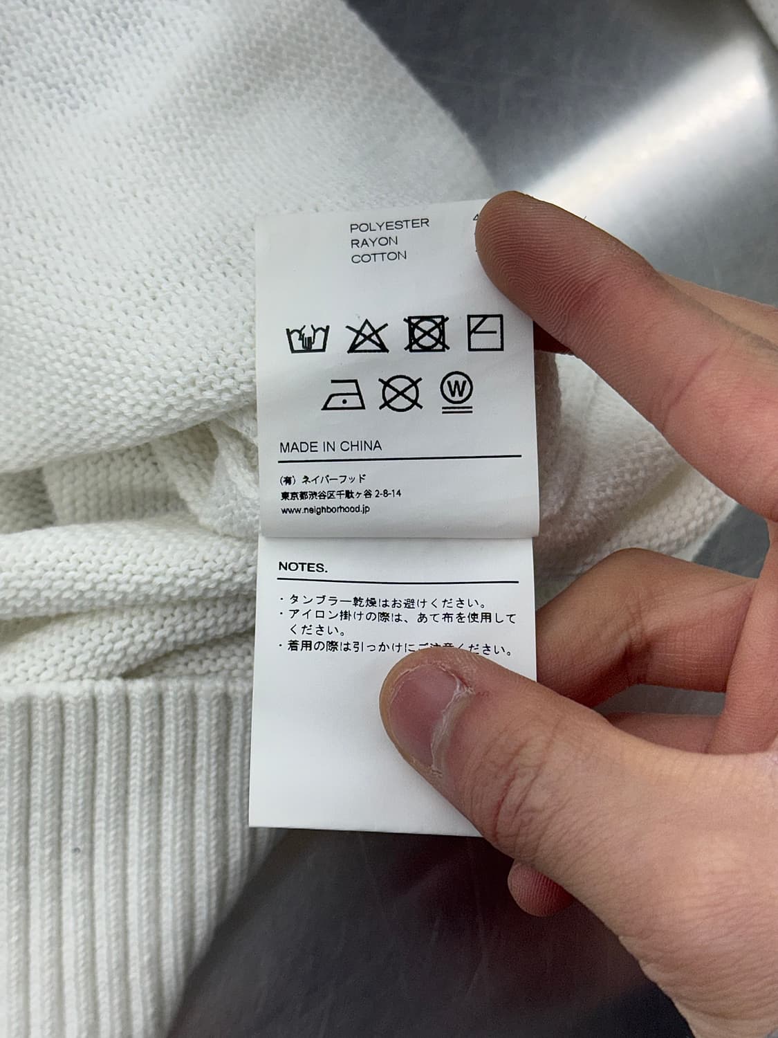 네이버후드 화이트 클래식 로고 크루넥 스웨트 셔츠 상품이미지9