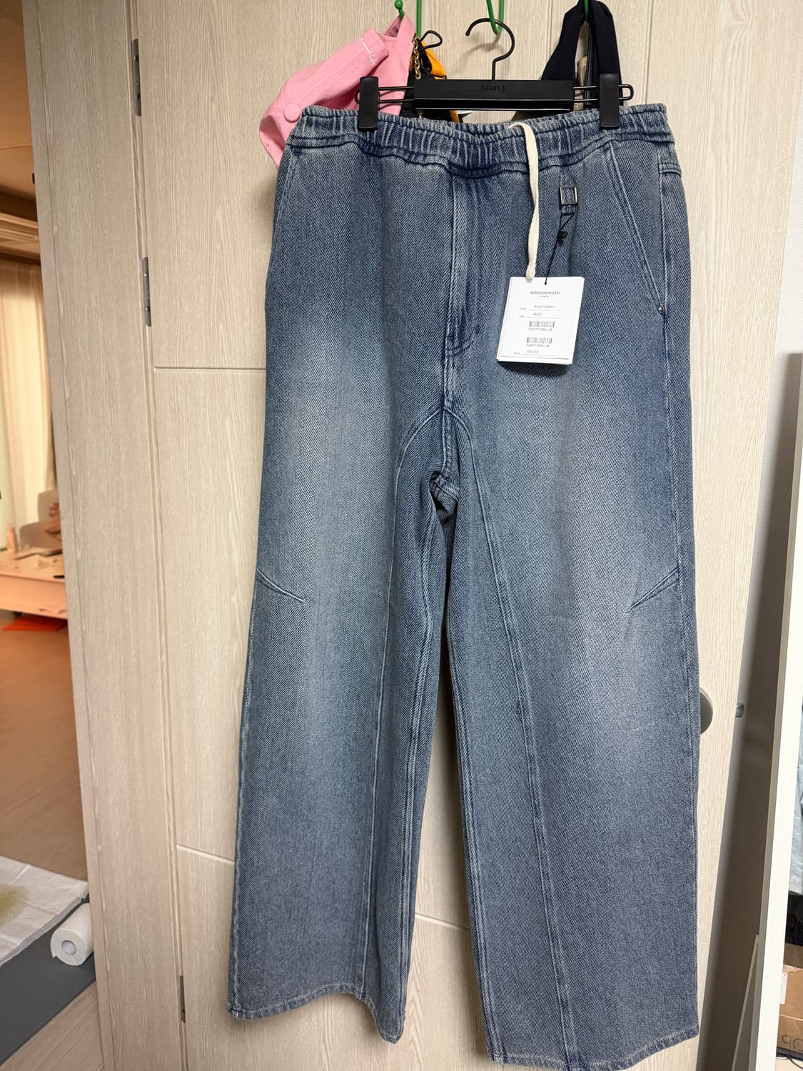 우영미25fw 밴딩 데님 블루 색상 48사이즈 입니다 상품이미지1