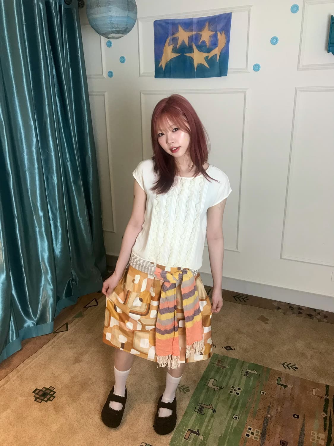 머플러로 색다르게 코디할 수 있는 코디셋𖧧𓂃˖₊💛🐥 상품이미지5