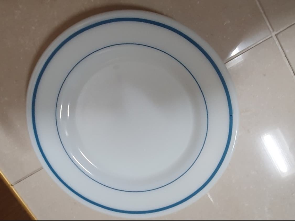 미국 블루밴드 밀크글래스 빈티지 접시(미사용) 상품이미지3