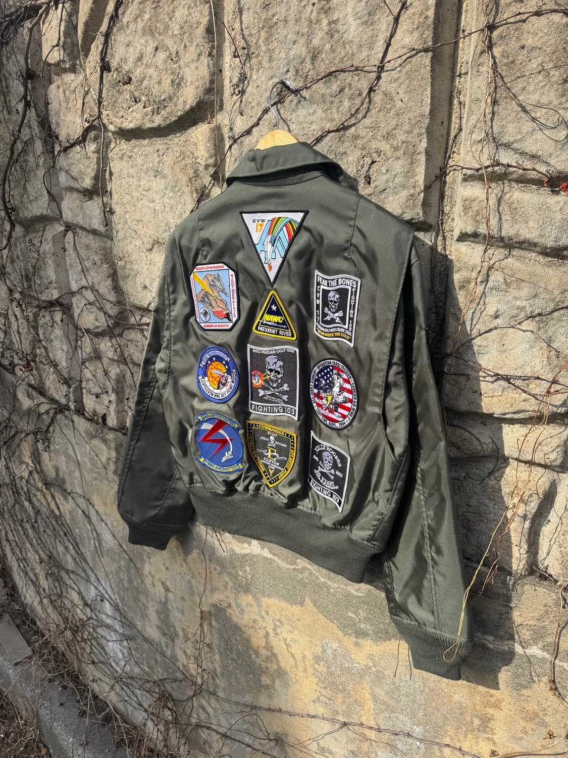 휴스턴 제팬 미군 미공군 복각 cwu-36p 항공 점퍼 자켓 풀패치 상품이미지4