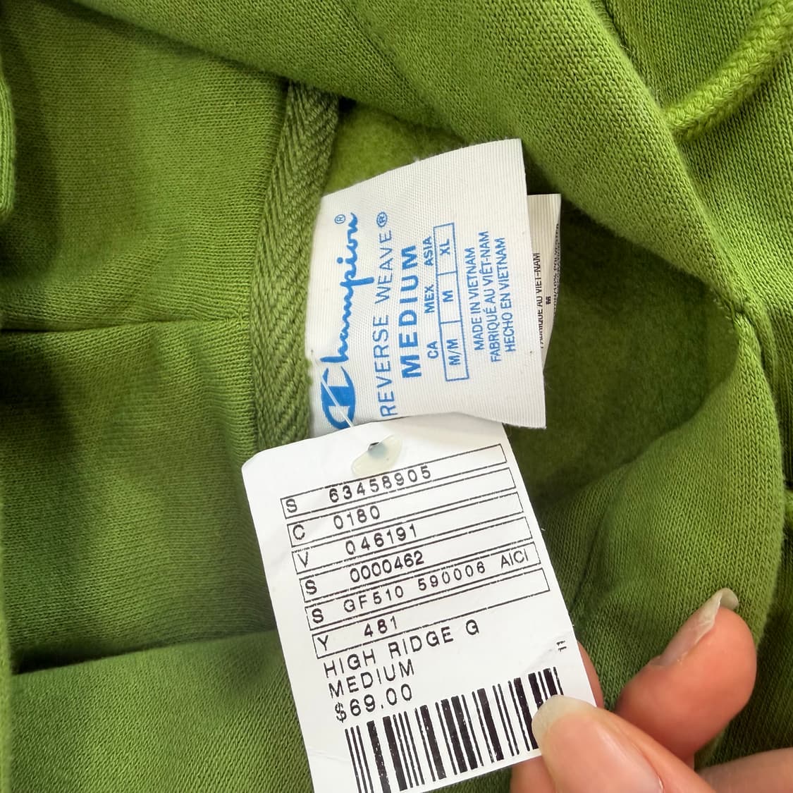 Champion 챔피온 데드스탁 그린 후드티 상품이미지5