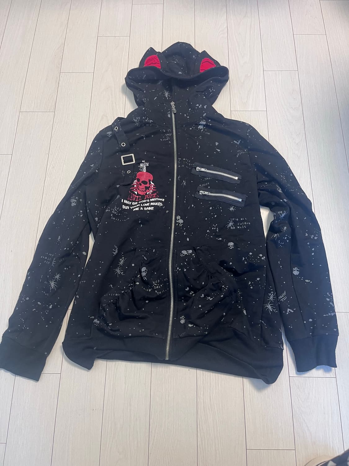 펑크 후드집업 빈티지  상품이미지1