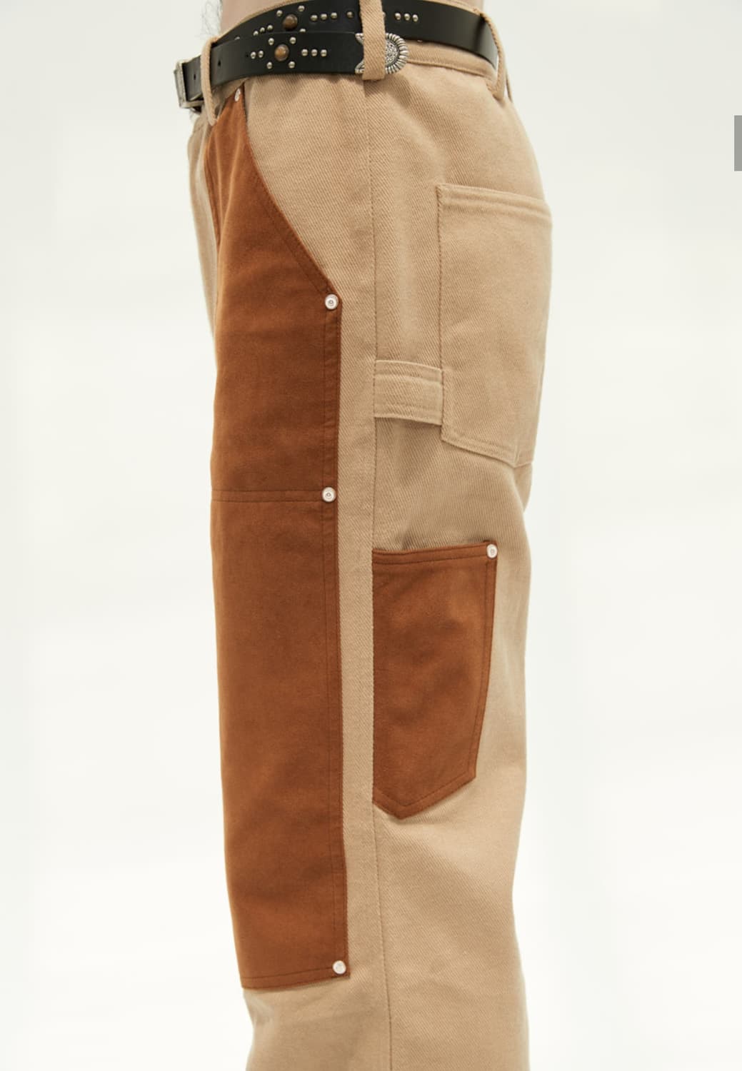 앤더슨벨 스웨이드 패치 와이드 팬츠(M) 상품이미지3