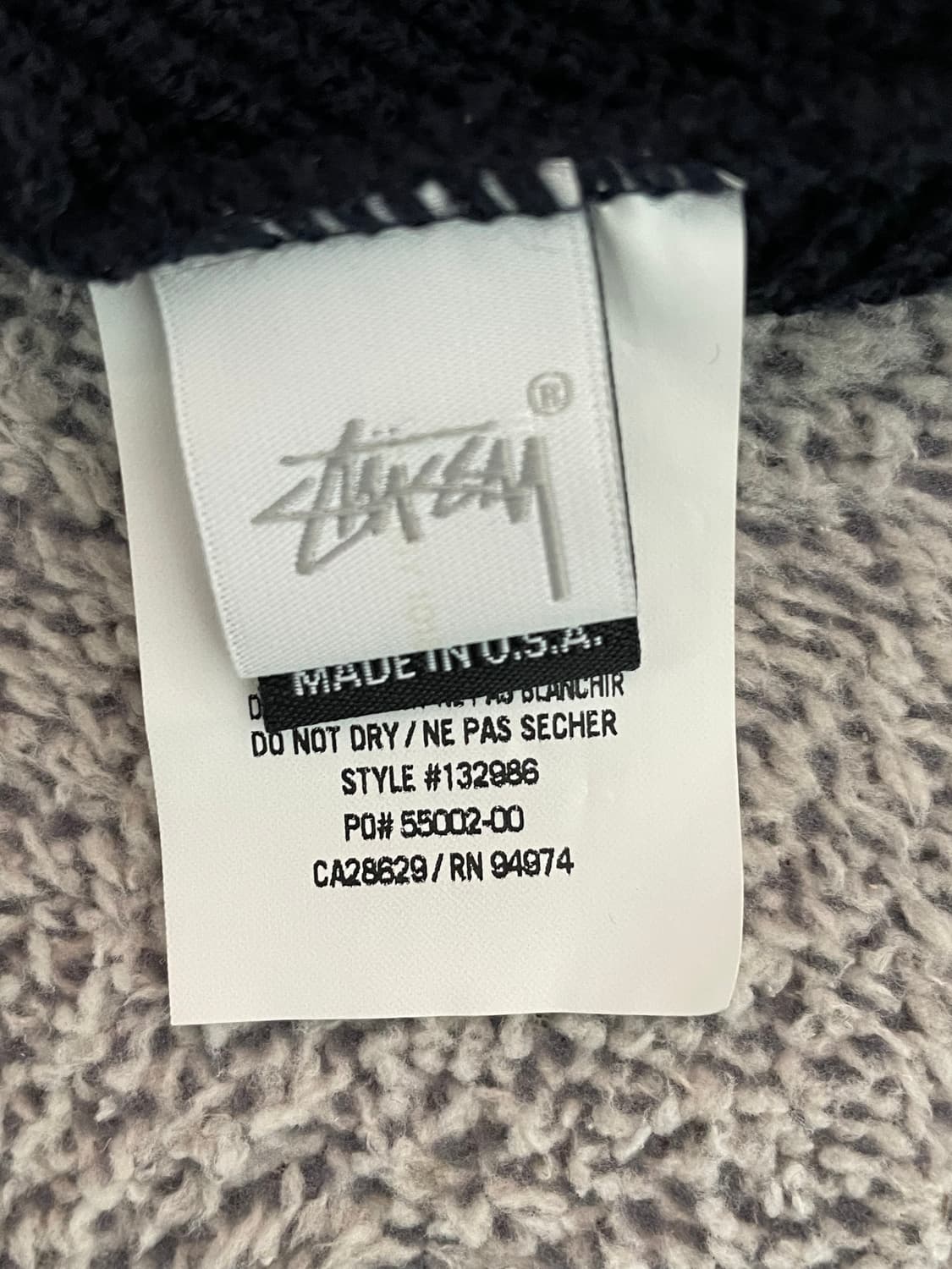 STUSSY 블랙 비니 (OS/TU) 상품이미지4