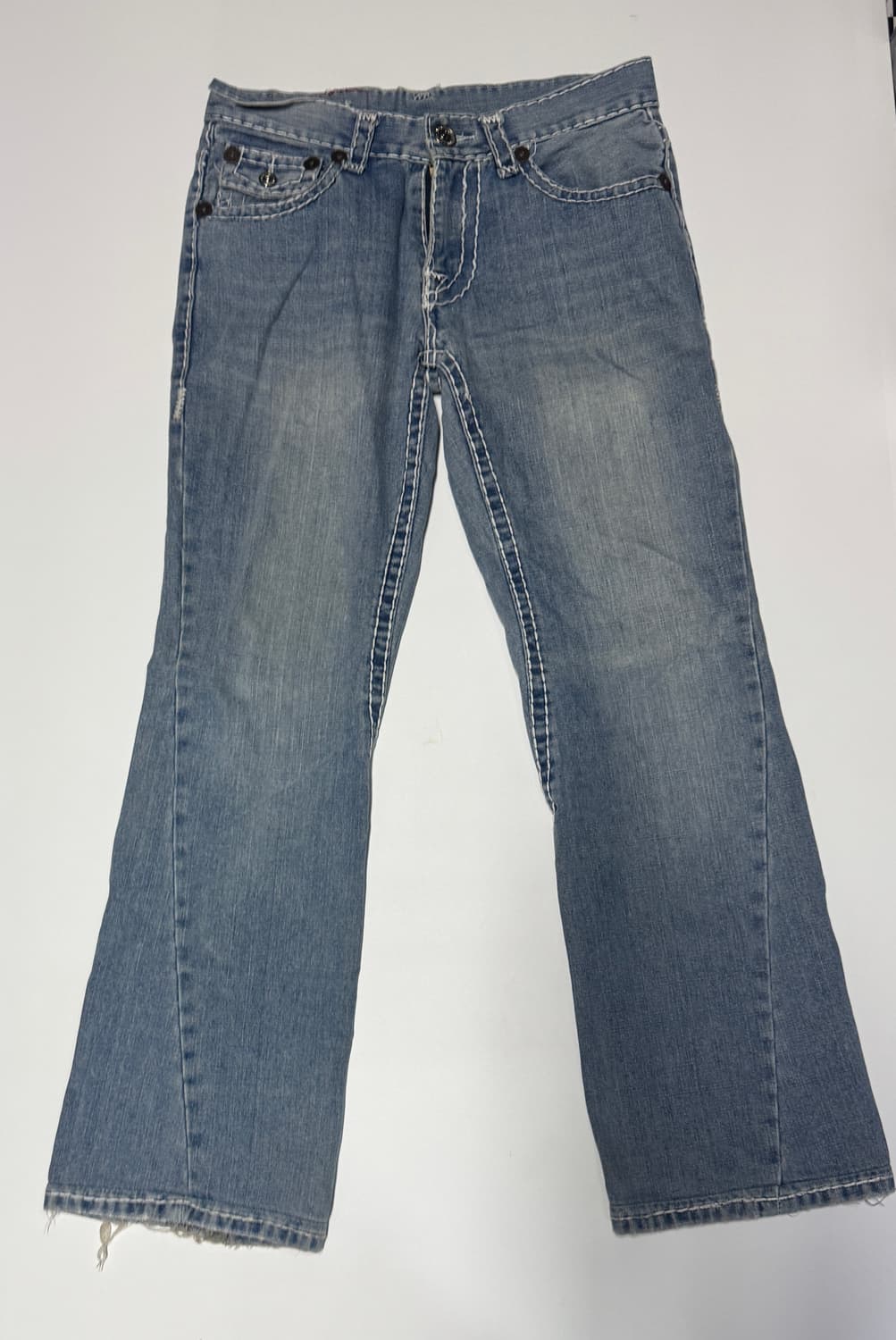 트루릴리전 부츠컷 빈티지 워싱 플레어 데님팬츠 32 상품이미지2