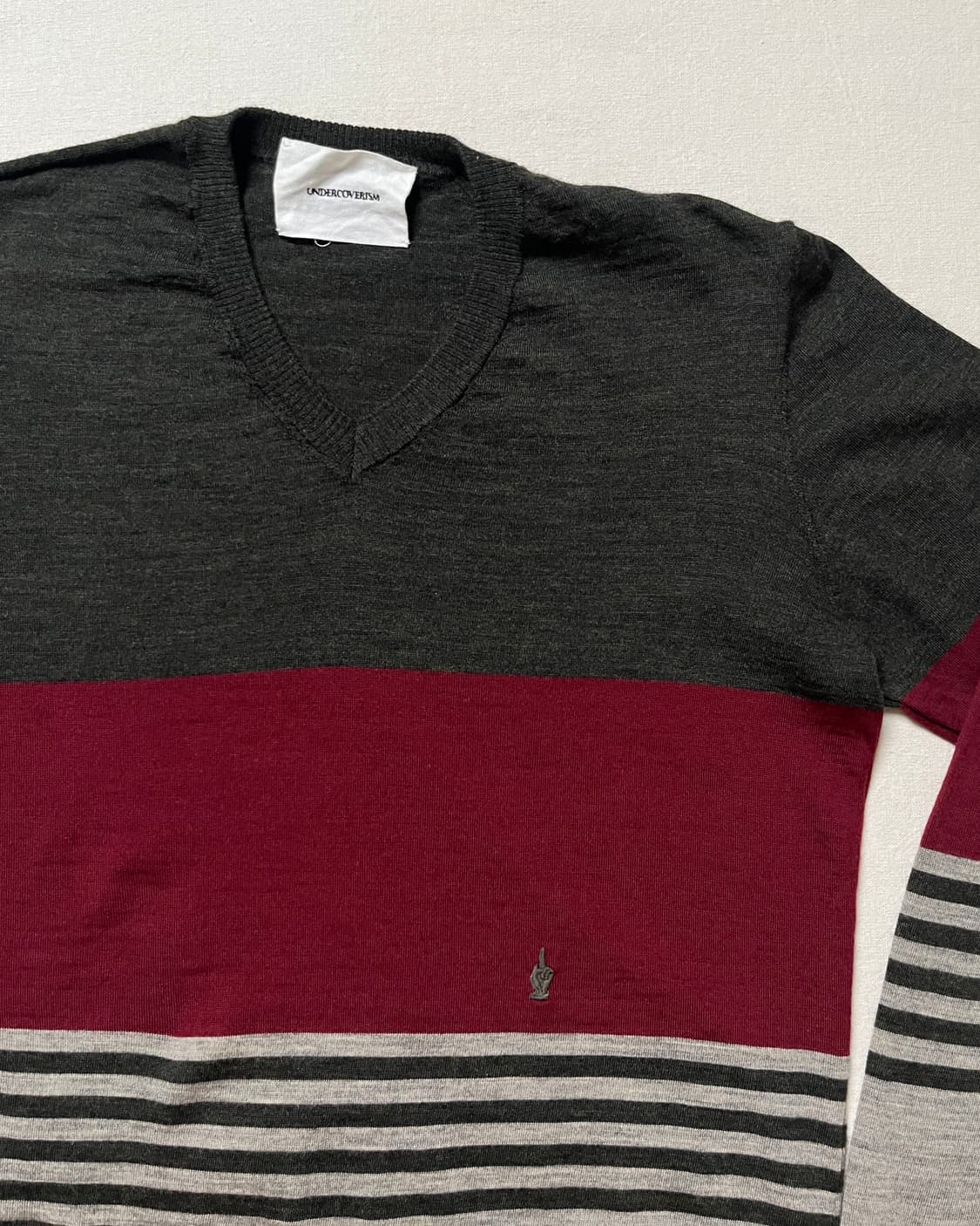 언더커버 미들핑거 스트라이프 니트 Undercover  상품이미지8
