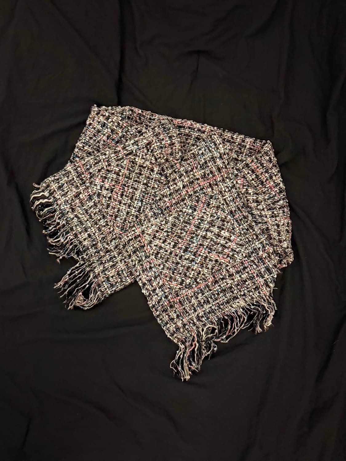 빈티지 트위드 울 블렌드 워머 머플러 상품이미지1