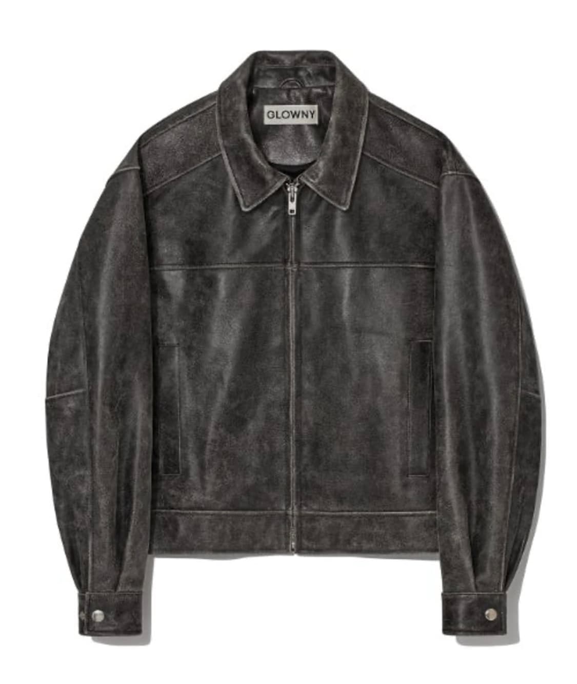 글로니 페이드 레더 자켓 BOXY 상품이미지1