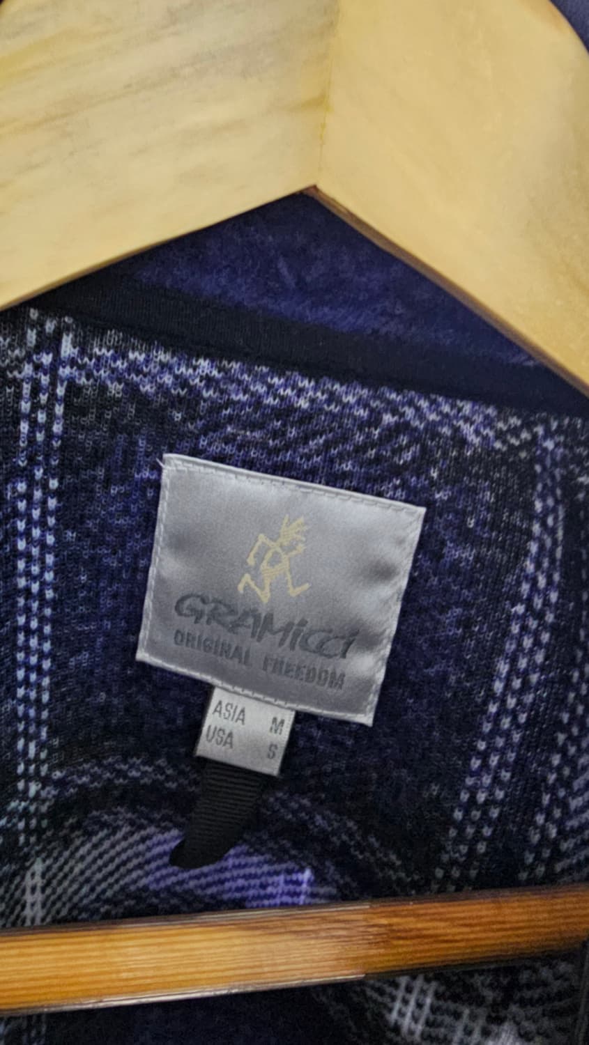 그라미치 쉐도우 플레이드 셰르파 자켓 퍼플 M(100) 상품이미지5