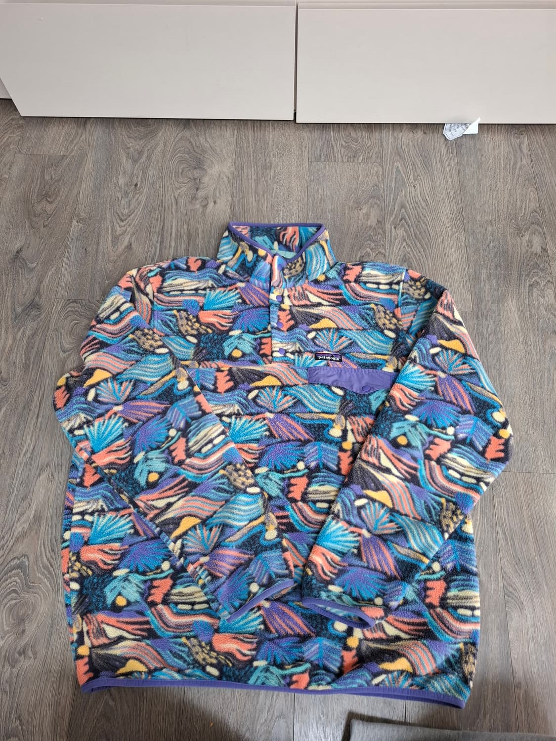 XL 파타고니아 신칠라 크레이지 패턴 플리스 풀오버 상품이미지1