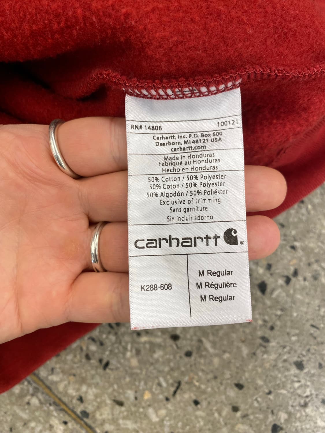 [M] Carhartt 칼하트 오리지널 핏 후드티 상품이미지7