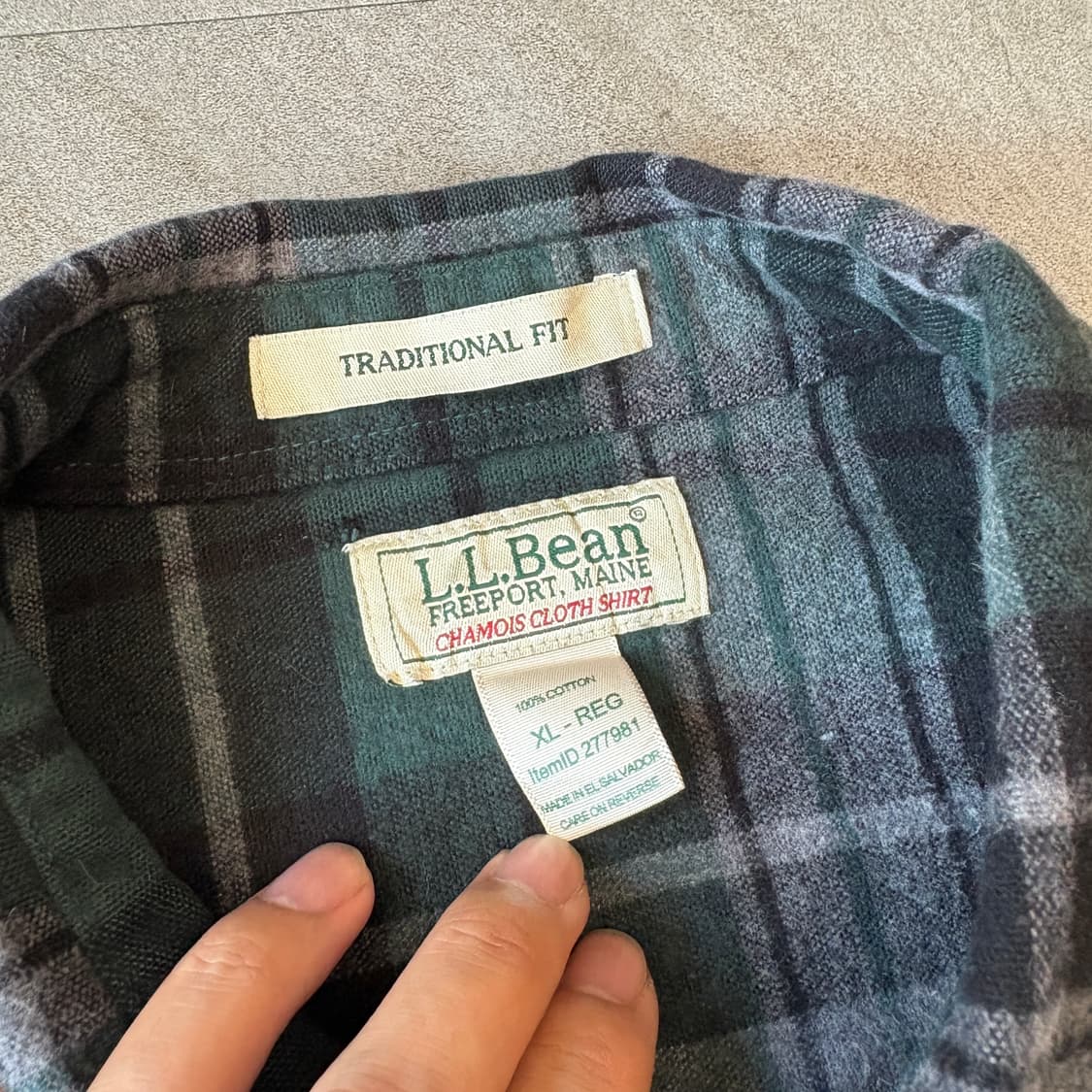 L.L.bean 정품 엘엘빈 체크 코듀로이 긴팔 셔츠 상품이미지5