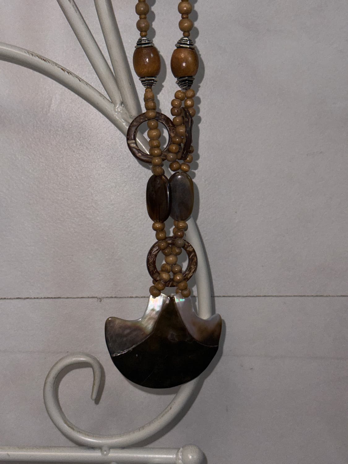 Ethnic shell wood beads necklace  상품이미지6