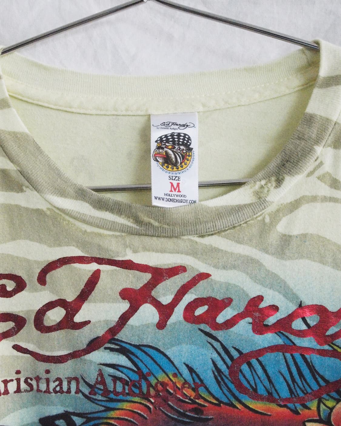 00s 에드하디 usa 타투 하프슬리브 티셔츠 상품이미지4