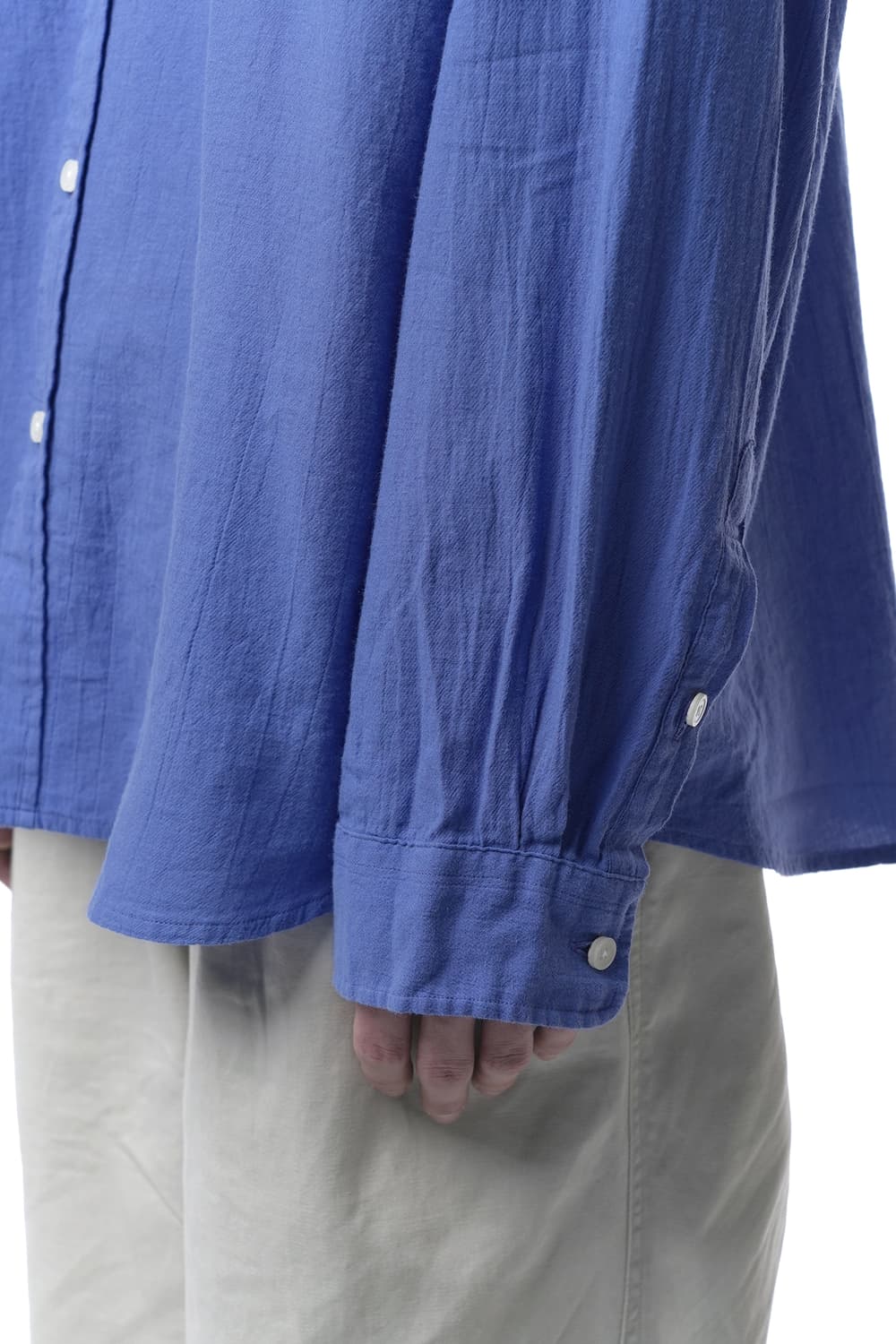 [2] 이얼즈어고 헴프 코튼 포이카 셔츠 블루 yrs 상품이미지3