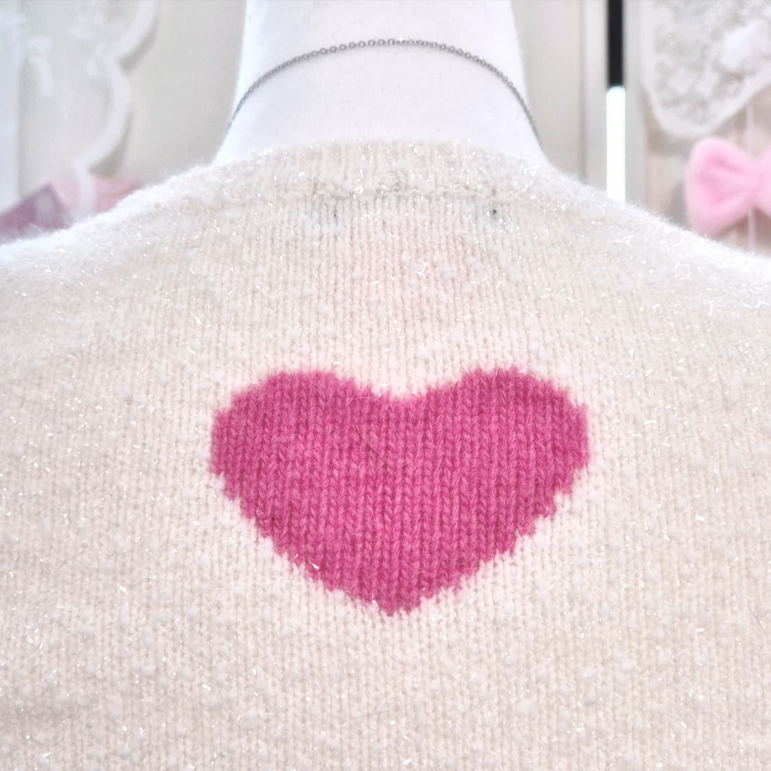 바비 Barbie 반팔 글리터 큐빅 니트 히메갸루 오네갸루 탑 리즈리사 상품이미지3