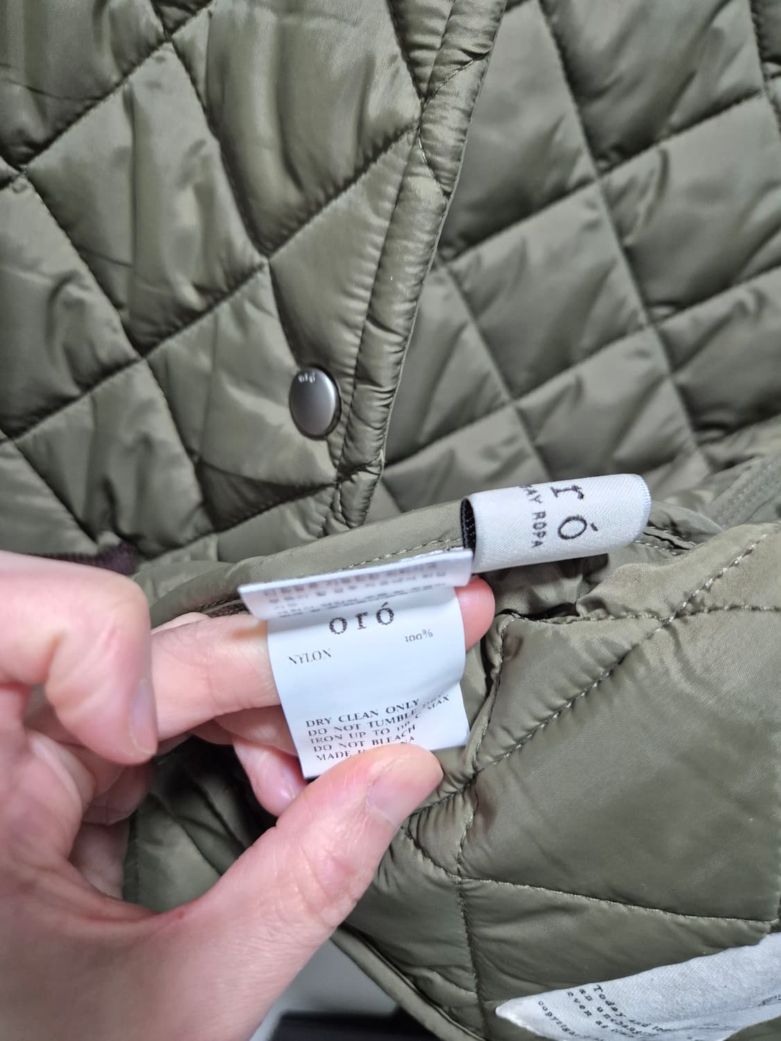(세일)(새상품)ORO 오로 퀼팅 코듀로이 자켓 카키 상품이미지9