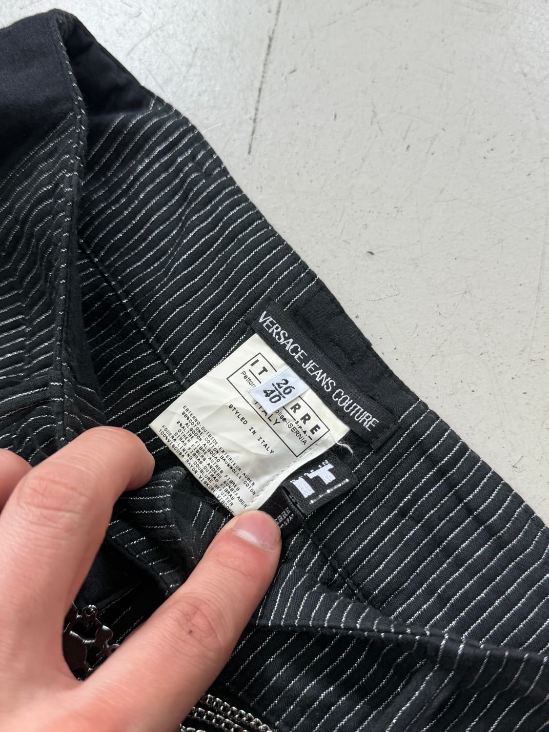 베르사체 진스 꾸뛰르 스트라이프 팬츠 상품이미지2