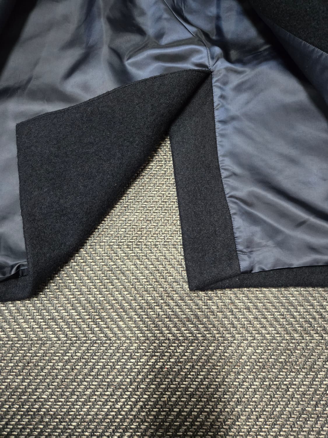 포저 POSZER 하프코트 울80%알파카 10%코트 네이비 상품이미지7