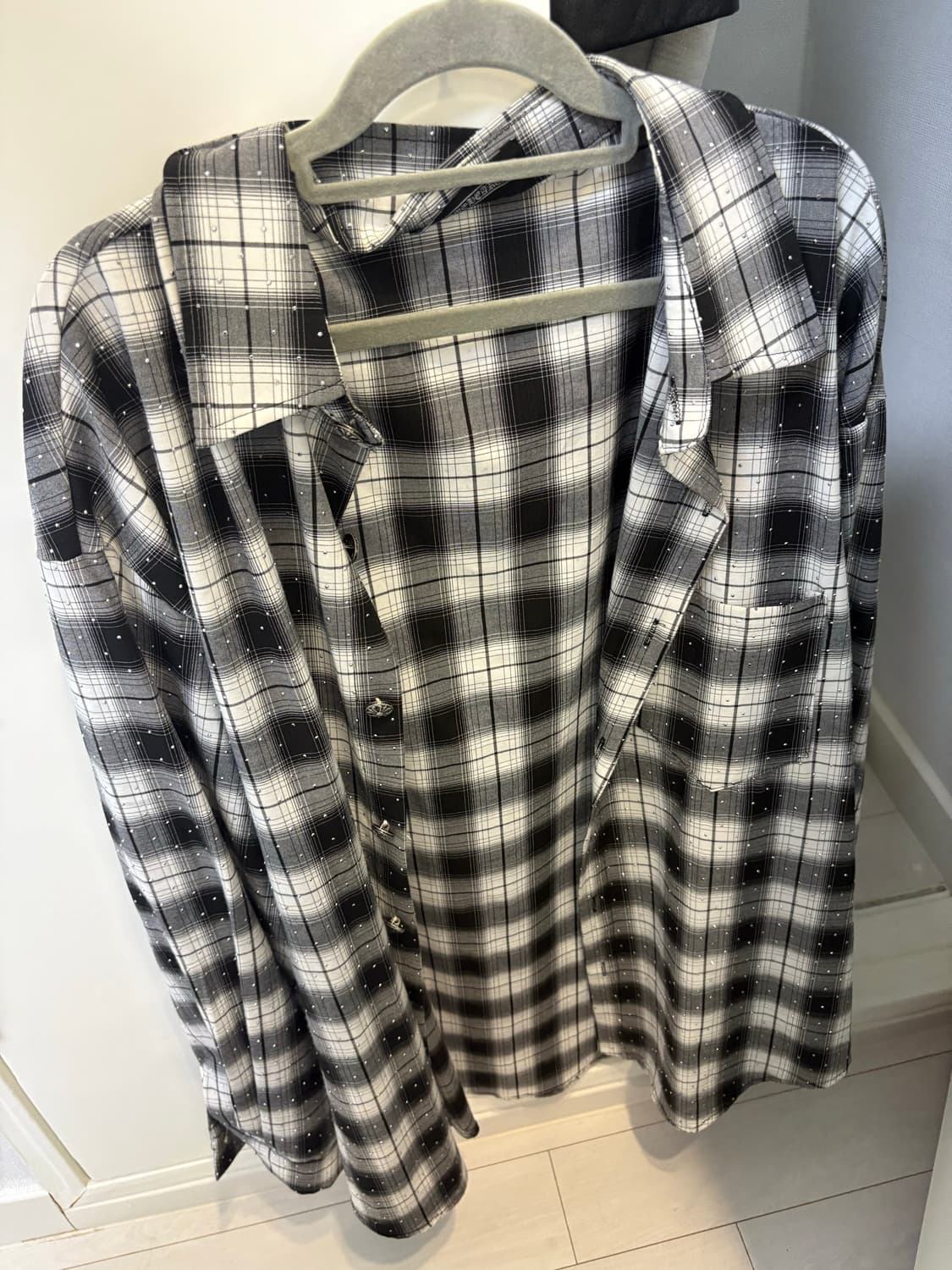 큐빅 셔츠 빈티지 상품이미지1