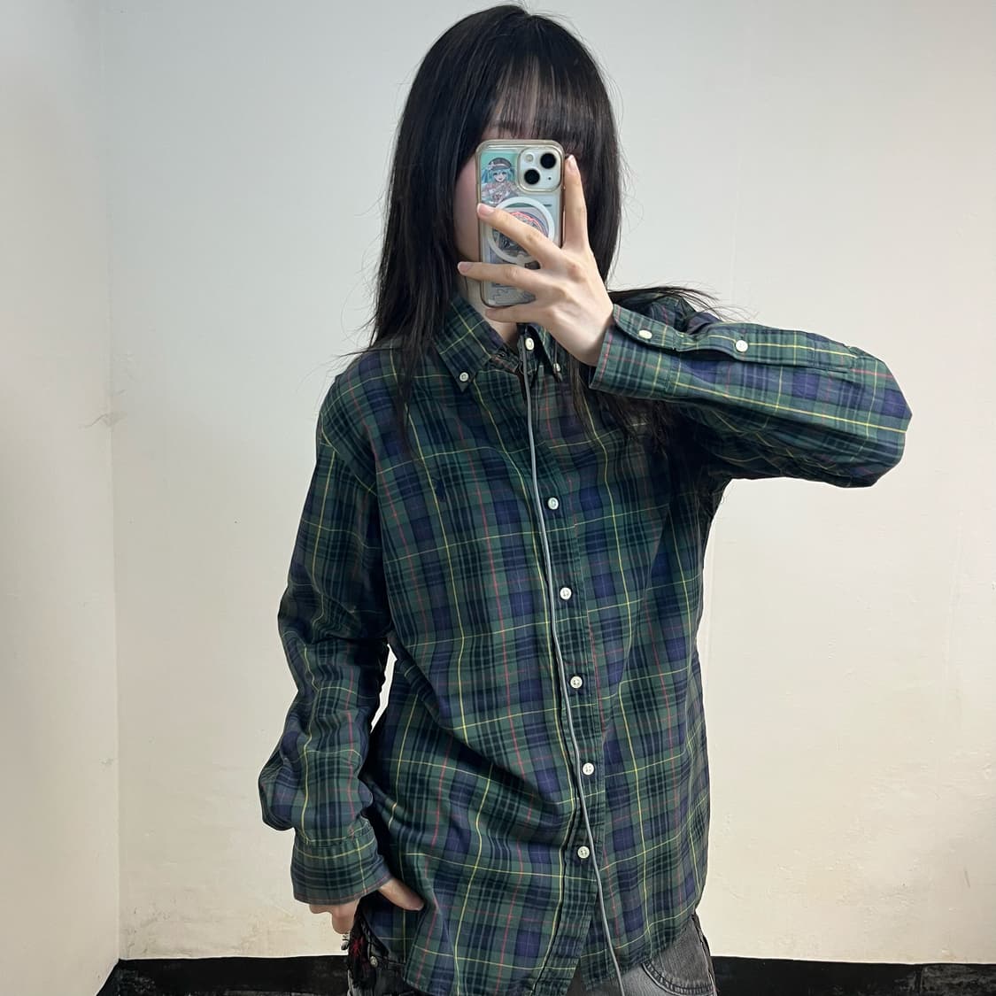 Polo Ralph Lauren green check shirt 상품이미지2