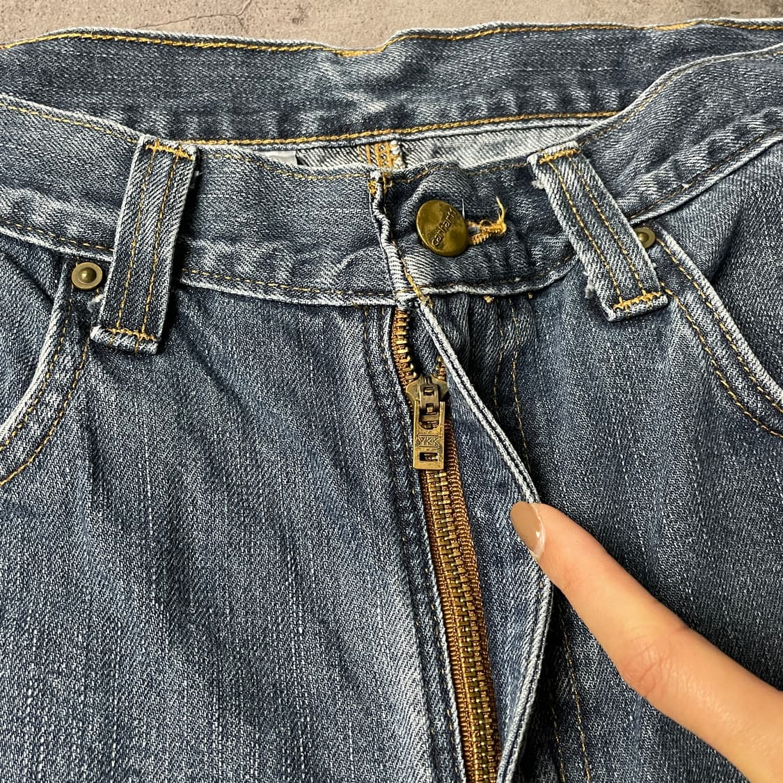 CARHARTT 칼하트 빈티지 데님 워크 팬츠 A00935 상품이미지3