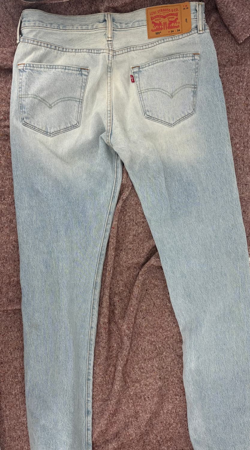 👖 Levi’s 501® 연청 데님 팬츠 (W34 / L34) 상품이미지3