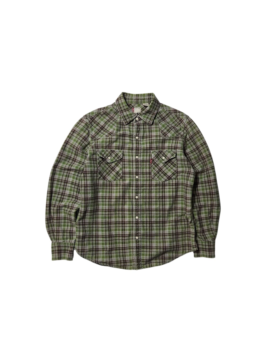 리바이스 체크 패턴 웨스턴 셔츠 L 상품이미지1