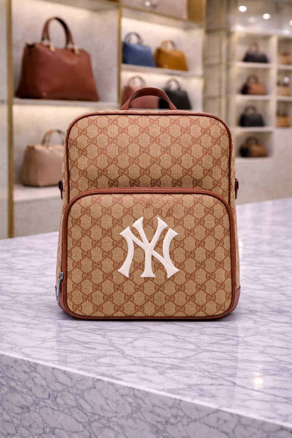 [S급] 구찌 X MLB GG 로고 자카드 백팩 판매합니다!!! 상품이미지1