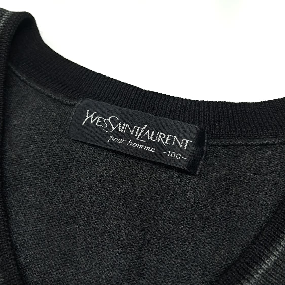 CK034 L 입생로랑 90s 한국판 차콜 조끼 베스트 상품이미지3