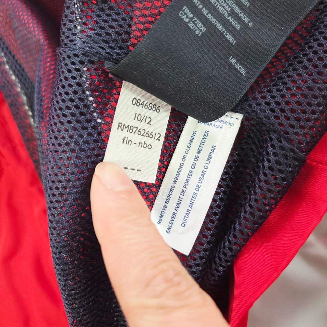 [TOMMY HILFIGER] 타미힐피거 레드 집업 바람막이 자켓 XS 상품이미지6