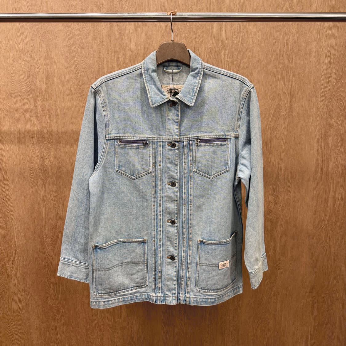 랄프 로렌 진스 컴퍼니 데님 자켓 워크 포켓 로고 패치 디테일 블루 상품이미지2