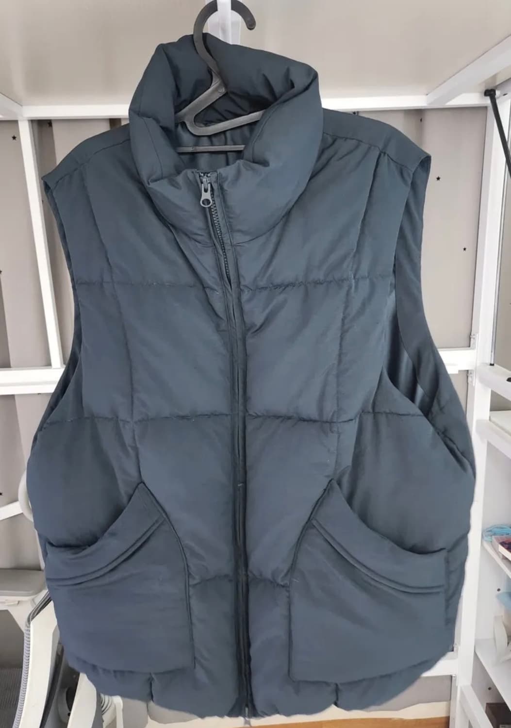 (L) 코프위 바운드 포켓 패딩 조끼 푸퍼 베스트 블랙 상품이미지1