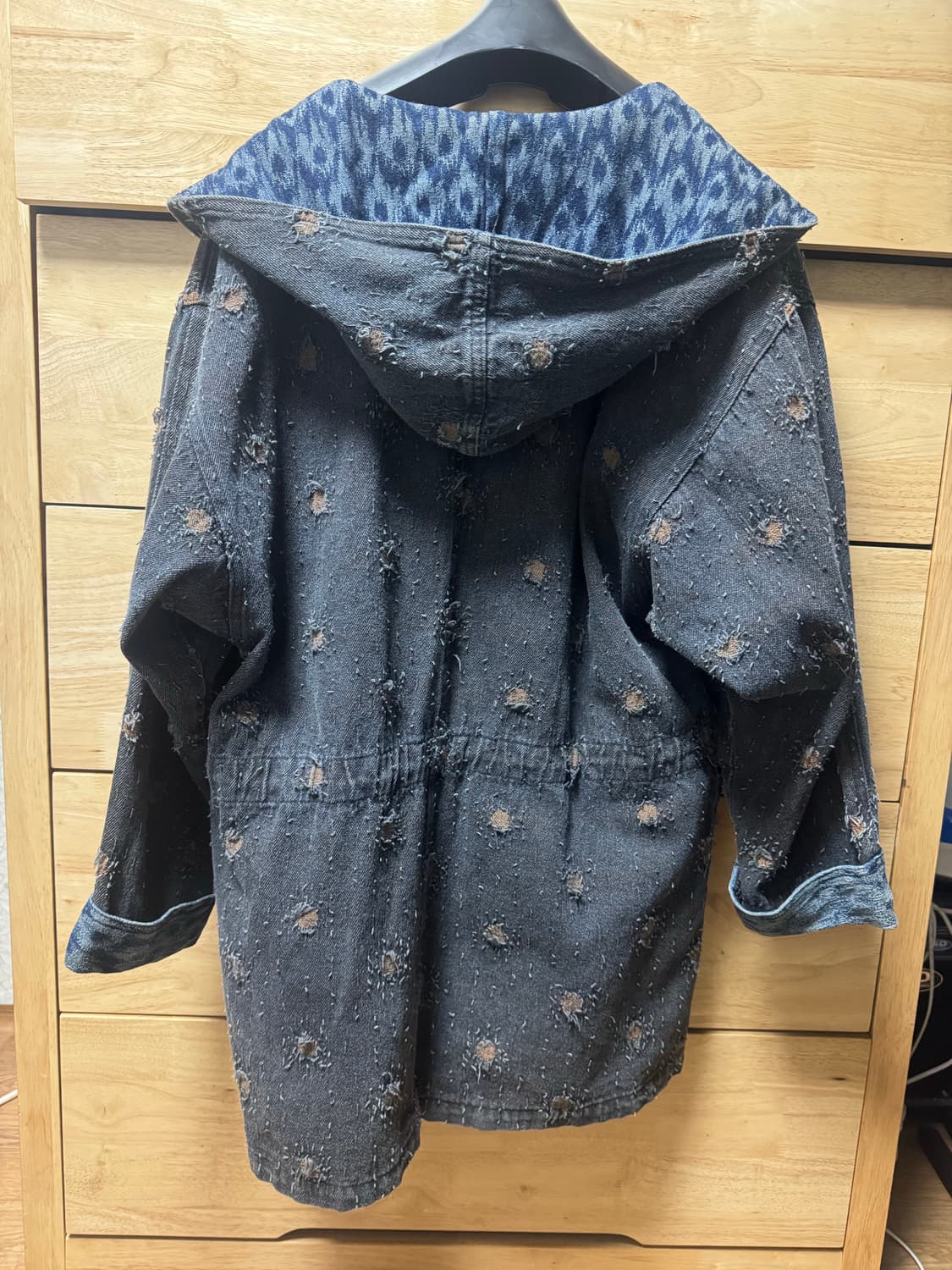 에스닉 패턴 그런지 데님 자켓 상품이미지2