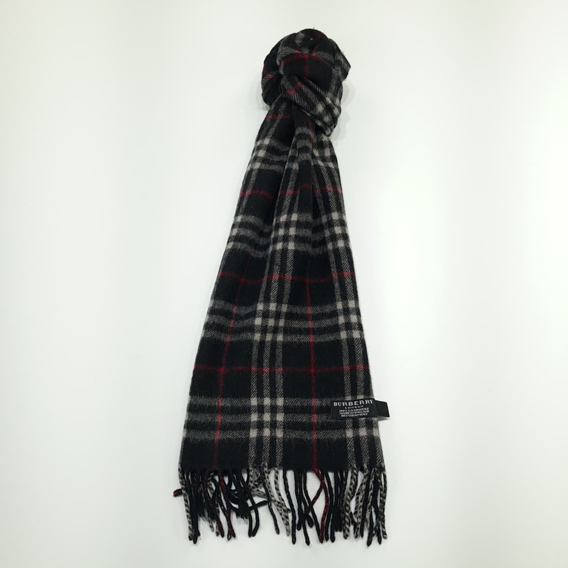 MX197 버버리 블랙 노바체크 캐시미어 목도리 머플러 상품이미지4