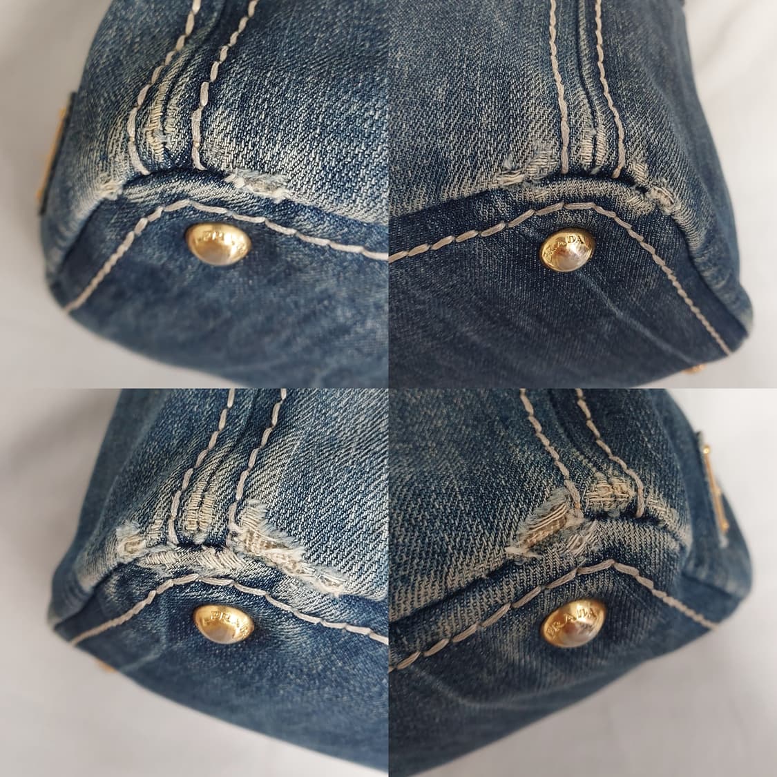 프라다 블루 데님 토트백 2way (정품) 상품이미지7