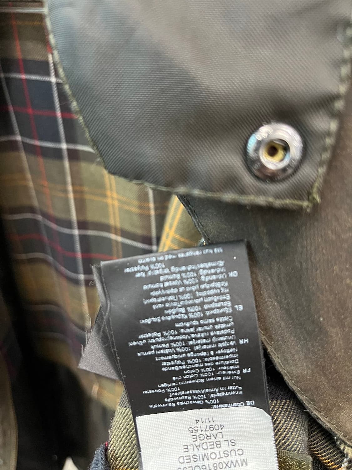 105) 바버 DEPT(B)멀티 컬러 비데일 자켓 상품이미지9