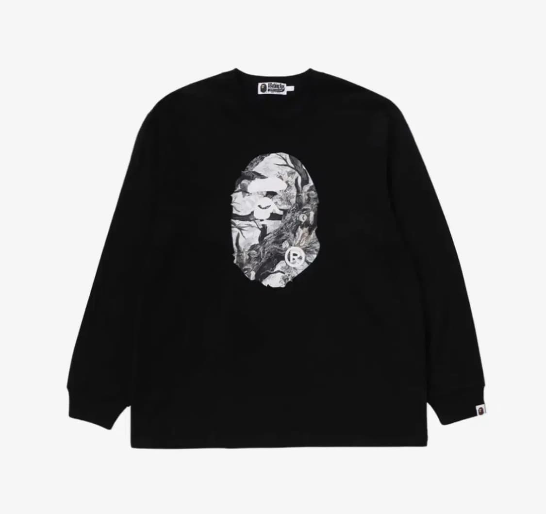 베이프 bape 트리 엣지 카모 에이프 헤드 롱슬리브 티셔츠 XL 상품이미지1