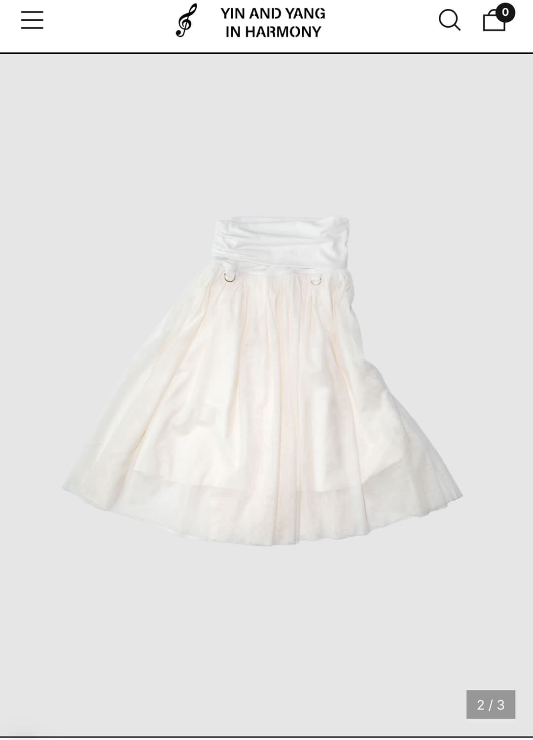인앤양인하모니 Tulle skirt, ivory 상품이미지2