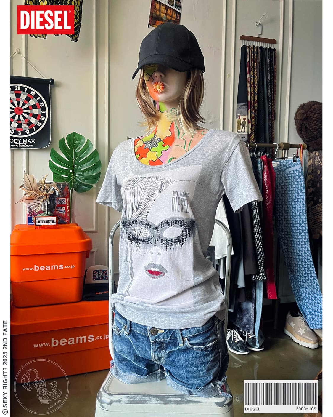 DIESEL Spangle Detail 1/2 T-Shirt 상품이미지1