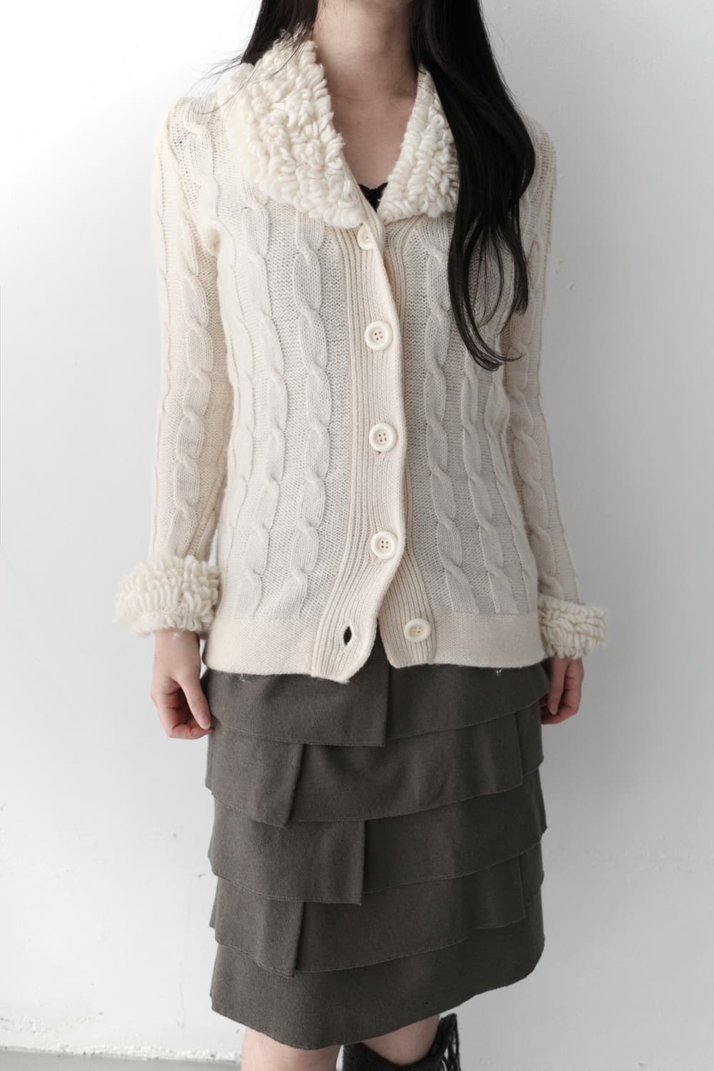 knit fur cardigun 상품이미지6