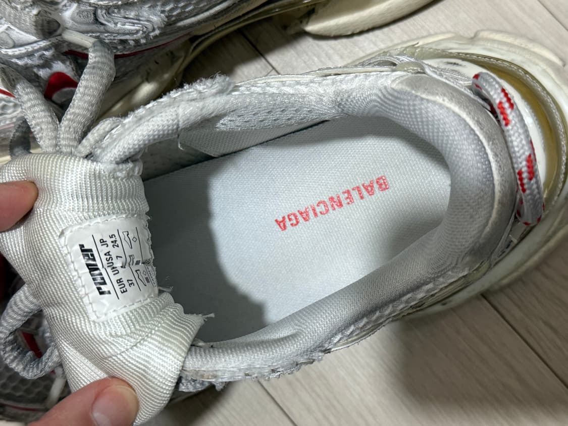 (W) 발렌시아가 러너 2.0 스니커즈 화이트 베이지 레드 37 상품이미지6