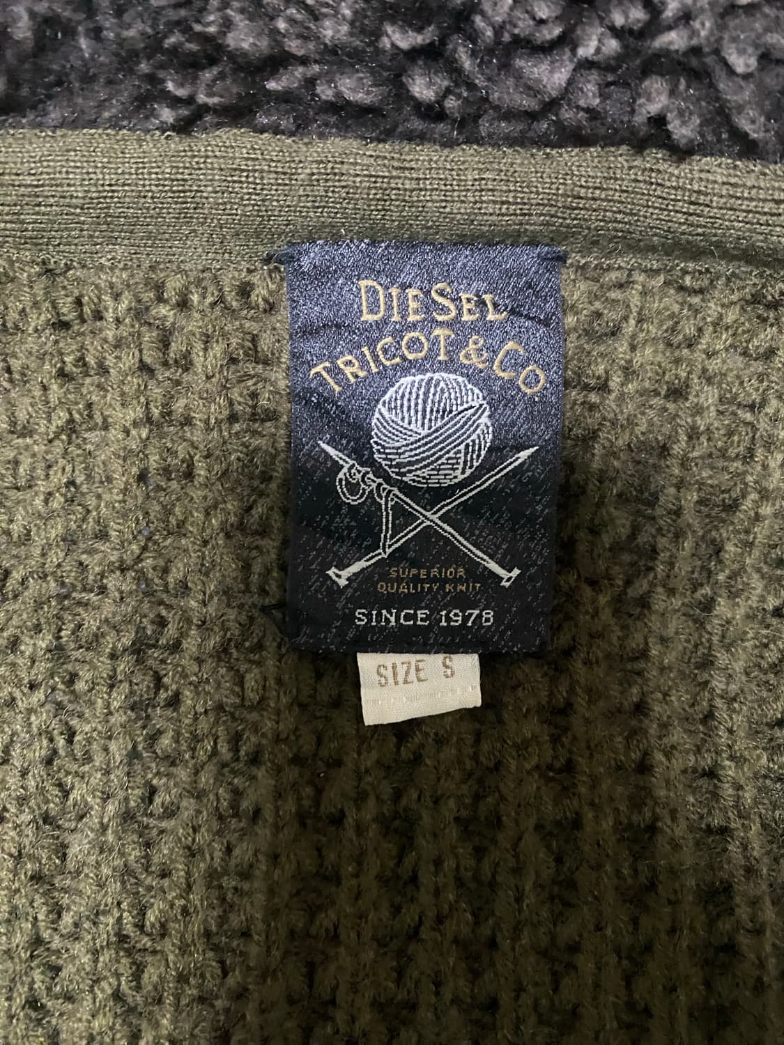 디젤 트리콧 와플 후디 스웨터 상품이미지6