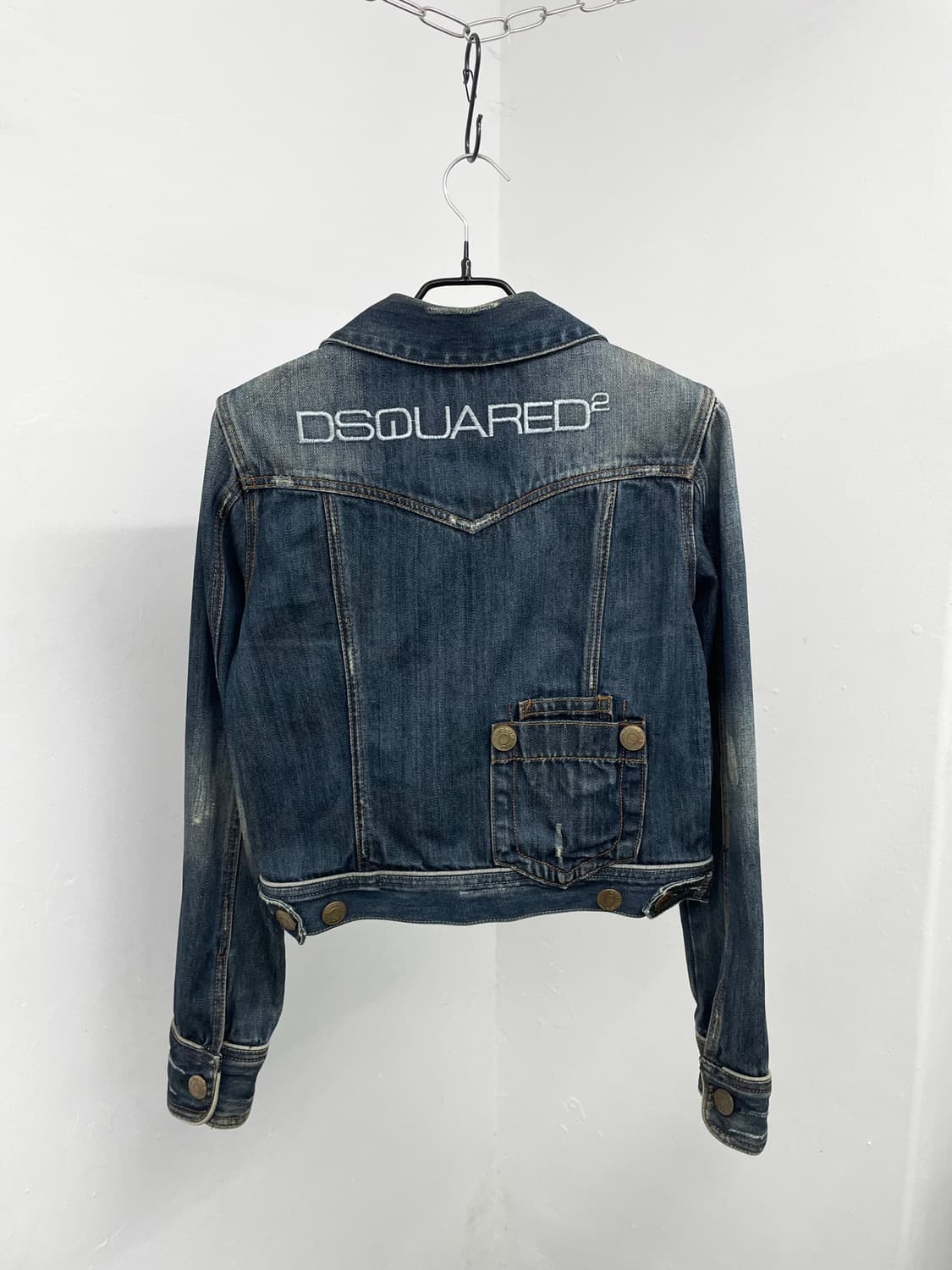 디스퀘어드 워싱 디테일 데님 자켓 상품이미지1