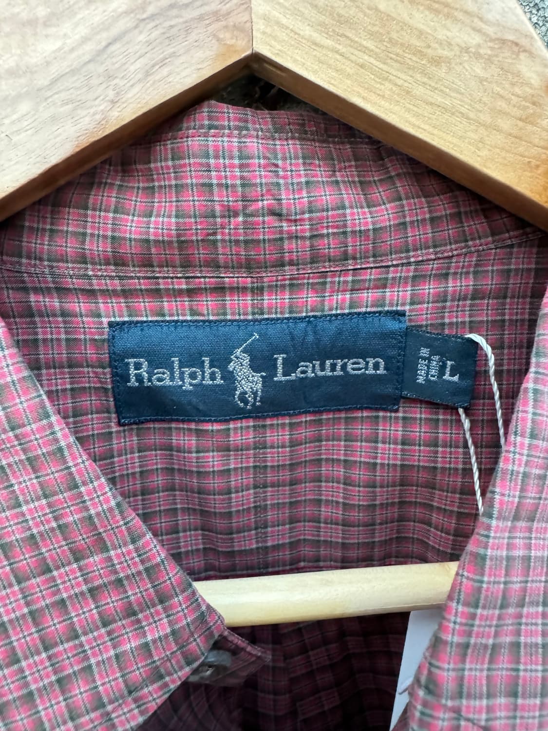 폴로 랄프로렌 빈티지 레트로 체크 셔츠 L 상품이미지5