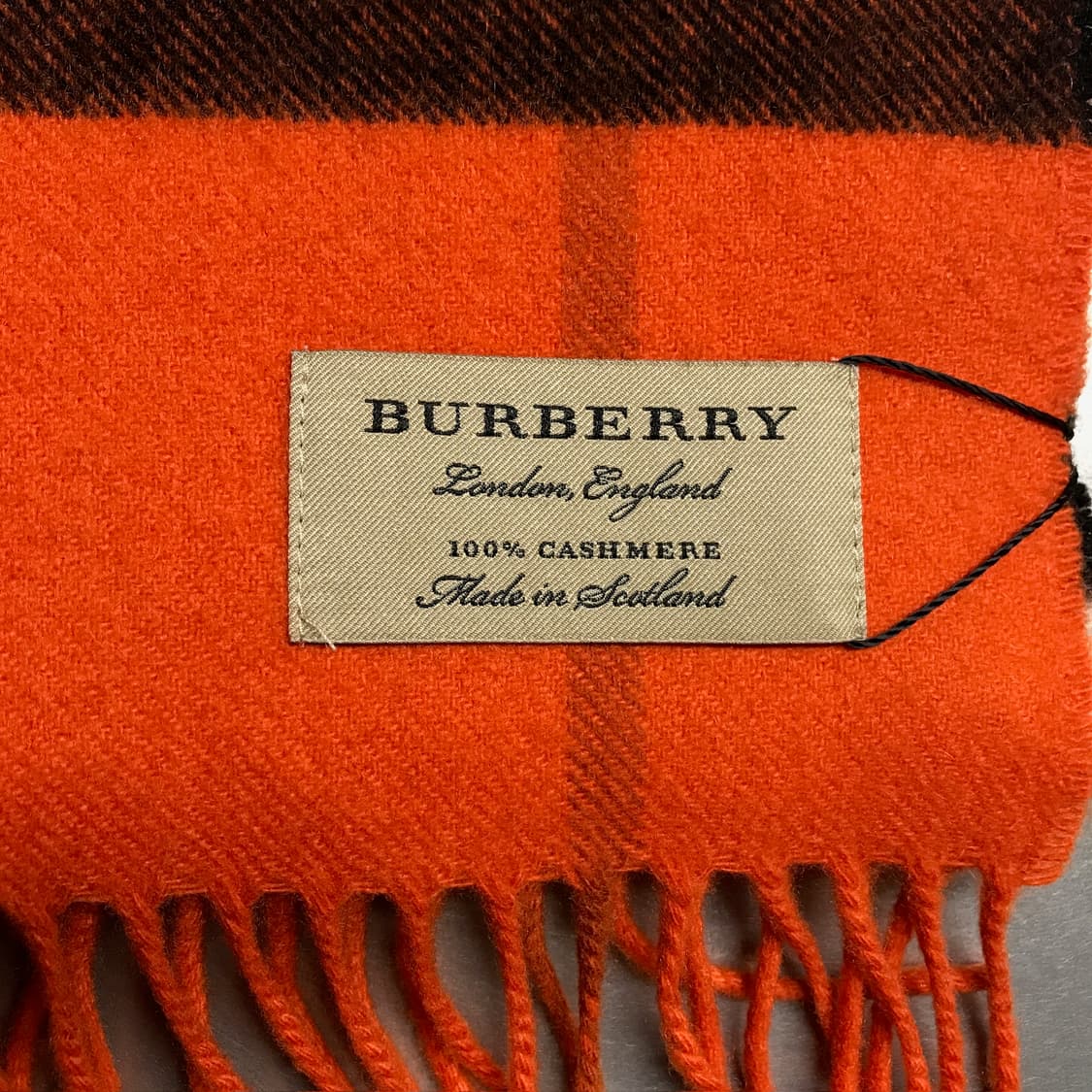 버버리 정품 캐시미어 머플러 오렌지 상품이미지4