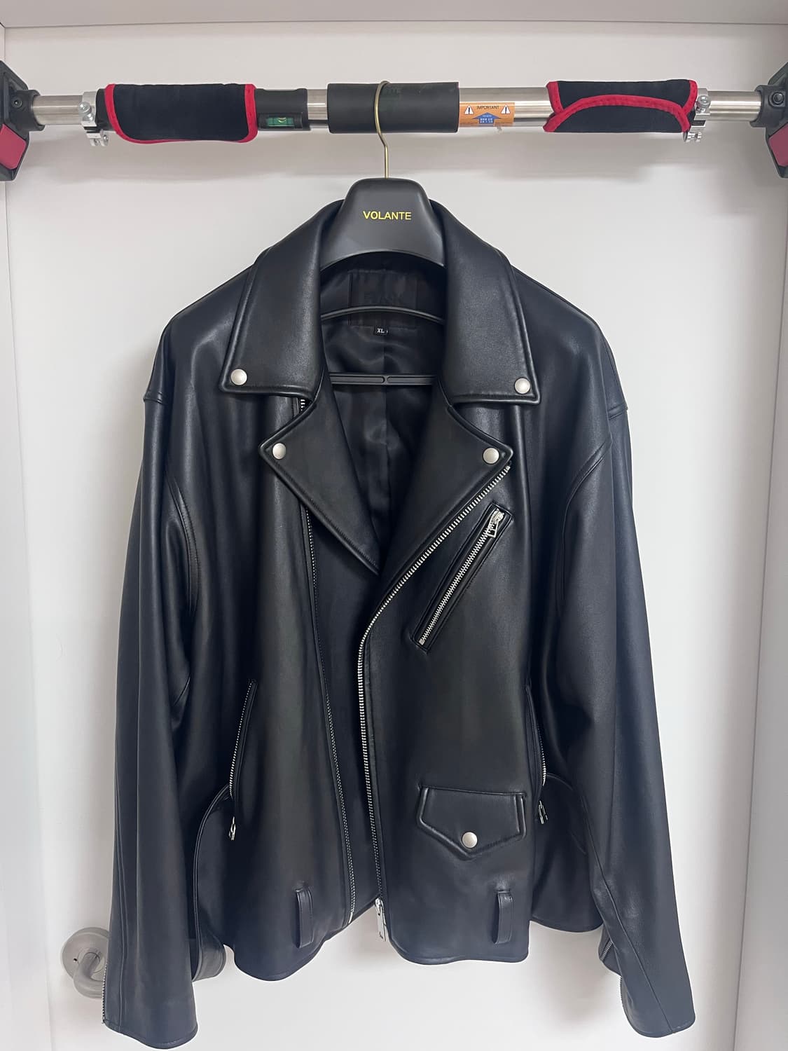 플라스크 램스킨 슈퍼오버핏 라이더 자켓 XL(풀 그레인 가죽자켓) 상품이미지1